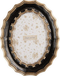 Clayre & Eef Rama foto masa, perete polirasina neagra aurie 16x2x21 cm / 10x15 cm (2F1381deco)