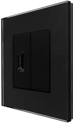 Luxion Priza HDMI cu Rama din Sticla LUXION SmartElectro IntelligentHouse (LX-MP022G-B)