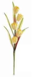 Decorer Set 3 crengute Lalele artificiale galbene verzi 35 cm (A56.43.56B)