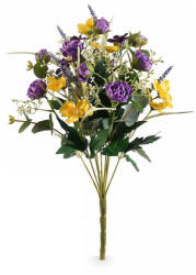 Decorer Buchet flori artificiale Narcise, Lavanda, Peonia multicolore 44 cm (A56.45.74B)