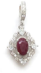  Rubin ásvány ezüst medál
