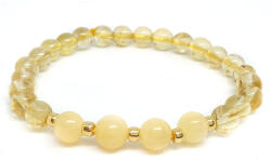  Szomorúságot, bánatot oldó - gyerek citrin, kalcit ásvány karkötő