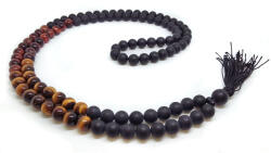  Koncentrációt, döntési képességet javító, védelmező - matt ónix, tigrisszem, macskaszem ásvány mala