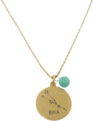  Bika horoszkóp csillagkép - amazonit gravírozható ásvány nyaklánc arany színben