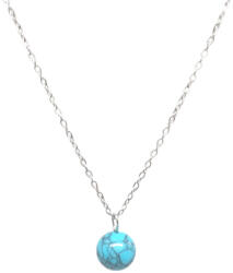  Rekonstruált türkiz ásvány medálos nyaklánc