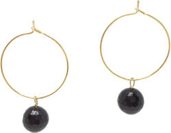  Fazettált ónix ásvány karika fülbevaló