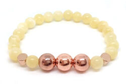  Eséseket, zúzódásokat és dudorokat csillapító - gyerek kalcit, rózsaarany hematit ásvány karkötő