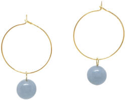  Angelit ásvány karika fülbevaló