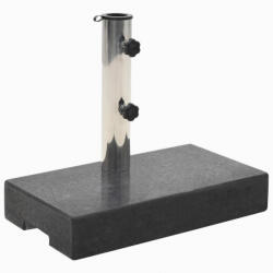 vidaXL Suport umbrelă de soare, granit, 25 kg, dreptunghiular, negru (45067)