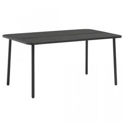 vidaXL Masă de exterior, oțel, 150x90x72 cm, gri închis cu plăcuțe (44259)
