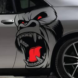 AVEX Set 2 stickere autoadezive Tuning in doua culori, model "Gorilla", dimensiune 70 x 47 cm, culoare Negru + Rosu (AVX-TUNING-23)