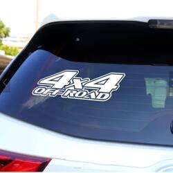  Sticker autoadeziv pentru vehicule Off Road, model "4x4 Off Road", dimensiune 29 x 11 cm, culoare Alba (AVX-OFFROAD-06)