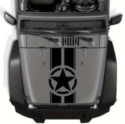  Sticker autoadeziv pentru vehicule Off Road, model "Army Star", dimensiune 90 x 43 cm, culoare Neagra (AVX-OFFROAD-12) - mobiplaza