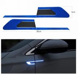 AVEX Set 2 stickere reflectorizante BUMERANG cu insertie Carbon 5D, culoare Albastra (AVX-SREF-07)