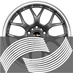 AVEX Set 16 inele din autocolant pentru jante culoare Alb Lucios (AVX-DJNT-07)