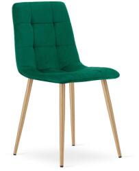 ARTOOL Scaun bucatarie/living, Artool, Kara, catifea verde, picioare metal natur, 44.5x50.5x87 cm (4037_1)