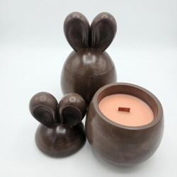HARAHU Lumânare Dulce Iepuraș - Maro / Lămâie Verde, Busuioc, Mandarina KP39852