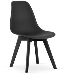 ARTOOL Scaun bucatarie/living, Artool, Kito, PP negru, picioare lemn negru, 46x54.5x80 cm (3783_1)