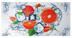 Dms Panou decorativ, PVC, model portocale, alb si portocaliu, 96x48.5 cm (PVC0027) - esell