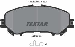 TEXTAR 2206503 set placute frana disc