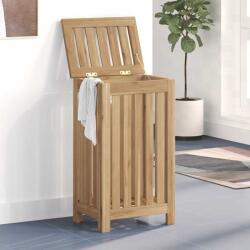 vidaXL Кош за пране, 35x25x60 см, тиково дърво масив (340758)