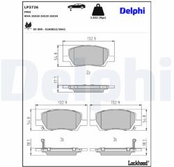 DELPHI Set placute frana DELPHI LP3726 (LP3726)