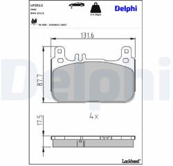 DELPHI Set placute frana DELPHI LP3512 (LP3512)