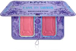 NYX Professional Makeup Bridgerton Royal Blush палитра с ружове цвят 02 Lady In Silver 2x5 гр