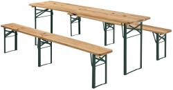 Juskys Kerti bútor szett 220 cm fenyőfa összecsukható 200909