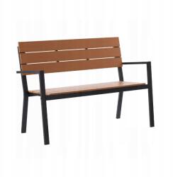 GardenLine Kerti Pad fém háttámlával 118x54x77 cm (MEB0810)