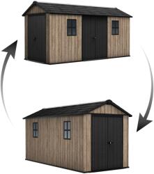 Keter Apex 7, 5 x 15 Ashwood kerti ház, padlóval - 612107 (612107)