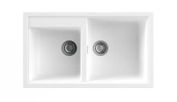 NODOR - Mosogatótálca NorGranite 86.50 2B WH fehér - A készlet erejéig rendelhető! - Elle-4072 (Elle-4072)