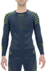 UYN Man Resilyon UW Shirt LG SL Round Neck, dark blue/yellow aláöltöző felső
