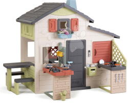 Smoby Házikó Jóbarátok dolgozósarokkal Friends House Life Smoby bővíthető UV védelemmel (SM810300-I)