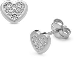 Arany ékszer Juta arany apróköves szívecske gyerek fülbevaló - JTAG-0296 (JTAG-0296)