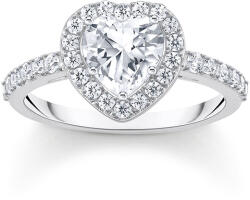 Thomas Sabo Szív alakú Thomas Sabo női ezüst gyűrű cirkónia kővel - TR2477-051-14-60 (TR2477-051-14-60)