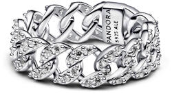 Pandora Pavé kubai láncos gyűrű - 193557C01-62 (193557C01-62)