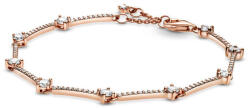 Pandora Szikrázó pavé lemezek rozé arany karkötő - 589217C01-18 (589217C01-18)