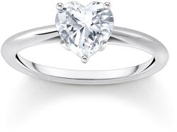 Thomas Sabo Szív alakú Thomas Sabo női ezüst gyűrű cirkónia kővel - TR2476-051-14-56 (TR2476-051-14-56)