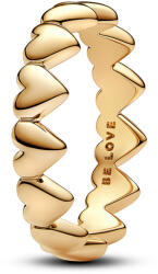 Pandora Sárga arany színű Végtelen szívek gyűrű - 163427C00-56 (163427C00-56)