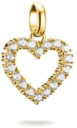 Thomas Sabo Aranyozott szív alakú connect medál fehér kövekkel (CC1237-414-14)