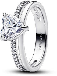 Pandora Szív dupla karikagyűrű - 193100C01-52 (193100C01-52)