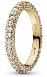 Pandora Timeless Pavé egysoros Sárga arany Gyűrű - 162627C01-58 (162627C01-58)