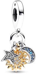 Pandora Moments Kéttónusú égi tripla függő charm - 762676C01 (762676C01)