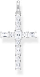 Thomas Sabo fehér köves kereszt női ezüst medál (PE939-051-14)