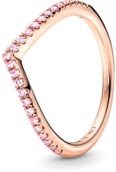 Pandora Pandora Timeless rózsaszín csillogó kívánság rozé arany gyűrű - 186316C02-62 (186316C02-62)