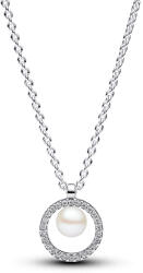 Pandora kezelt édesvízi tenyésztett gyöngy és pavé collier nyaklánc (393165C01-45)