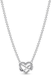 Pandora Szikrázó végtelenjel szív Ezüst Nyaklánc és medál - 392666C01-50 (392666C01-50)