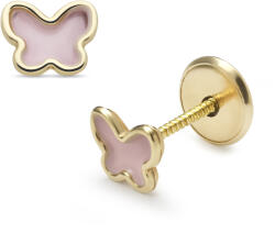 Lisa pillangó rózsaszín belsővel gyerek fülbevaló - JTAG-0303 (JTAG-0303)