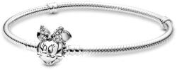 Pandora Moments Disney kígyólánc ezüst karkötő Pavé Minnie Egér zárral (597770CZ-18)